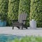 Flash Furniture Gray Adirondack Patio Chairs with Cupholder, 2PK 2-LE-HMP-1044-10-GY-GG - alternate 5